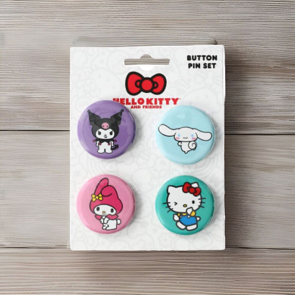 🔥Hello Kitty And Friends Button Pins Set BNWT🔥